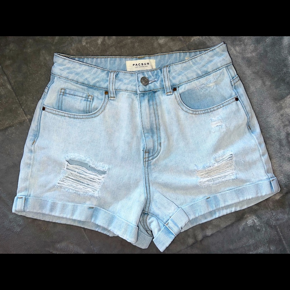 pacsun denim mom shorts